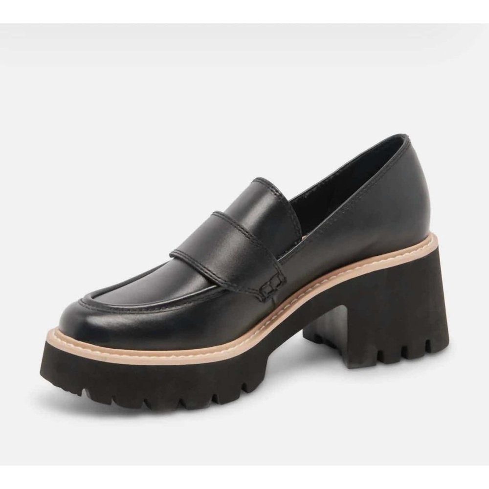 Dolce Vita Halona Leather Lug Sole Platform Loafer